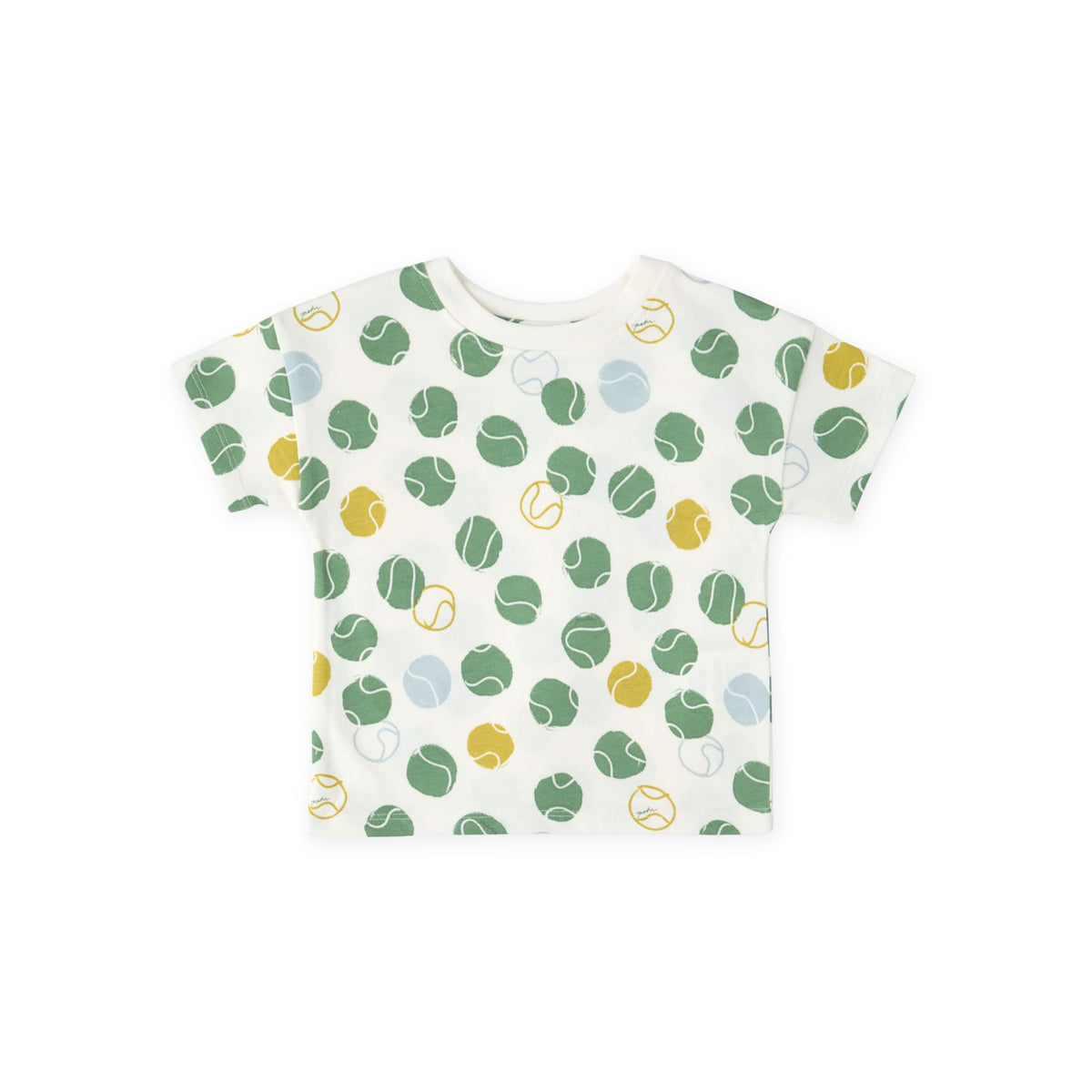 dropped shoulder short sleeve t shirt ace in greens pattern