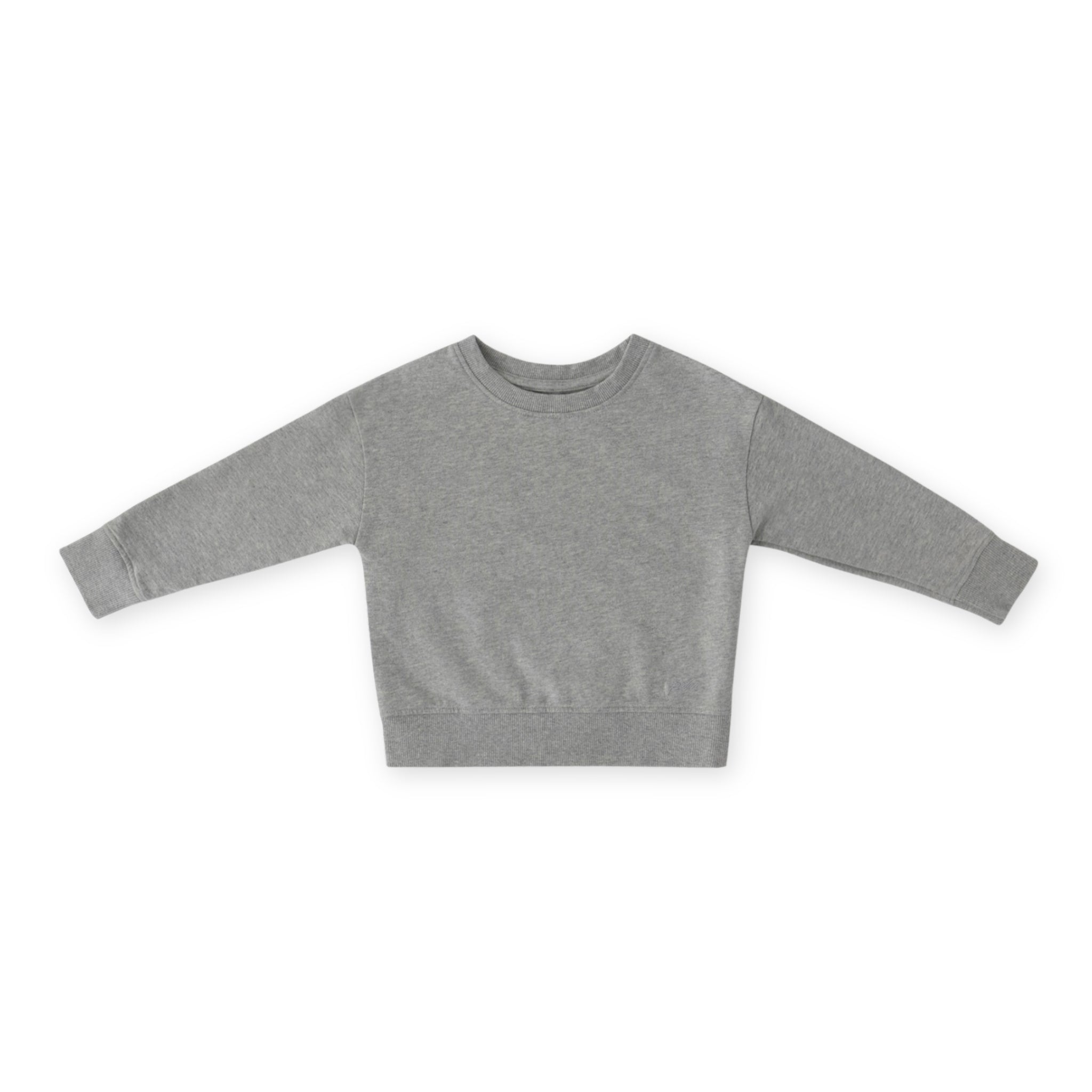French Terry Toddler Sweatshirt - Heather Grey- Front