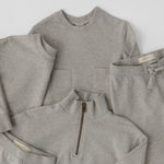 French Terry Toddler Sweatshirt - Heather Grey- Group Flatlay Closeup