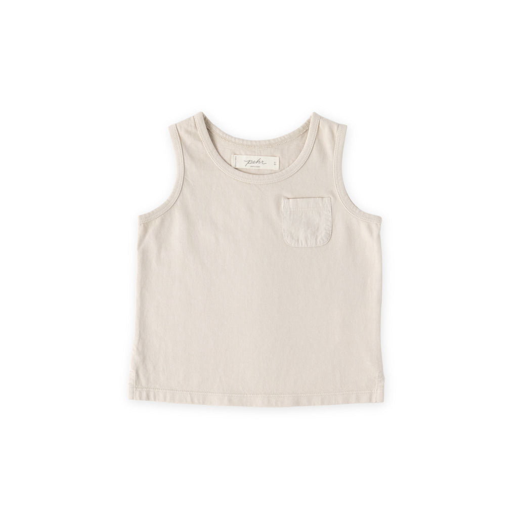garment dye tank sand in pinks pattern pehr