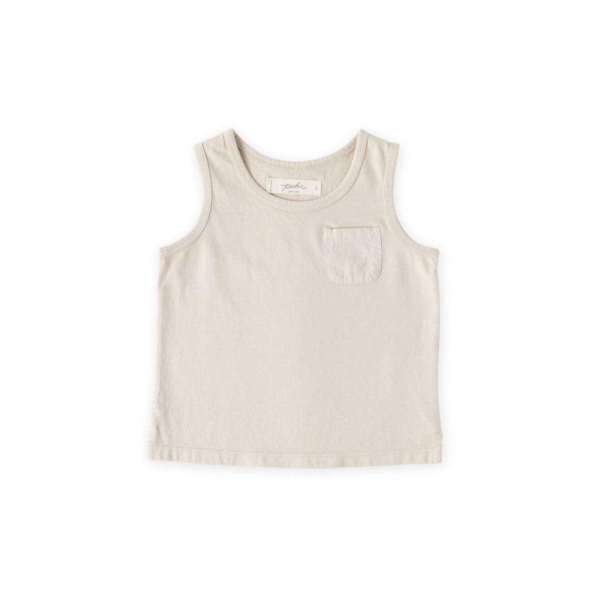 garment dye tank sand in pinks pattern pehr