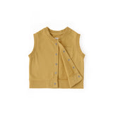 Pehr-French Terry Patch Pocket Vest-Dijon-5