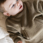 Pehr-Teddy Fleece Dropped Shoulder Sweatshirt-Moss-2