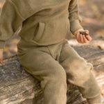 Pehr-Teddy Fleece Dropped Shoulder Sweatshirt-Moss-5