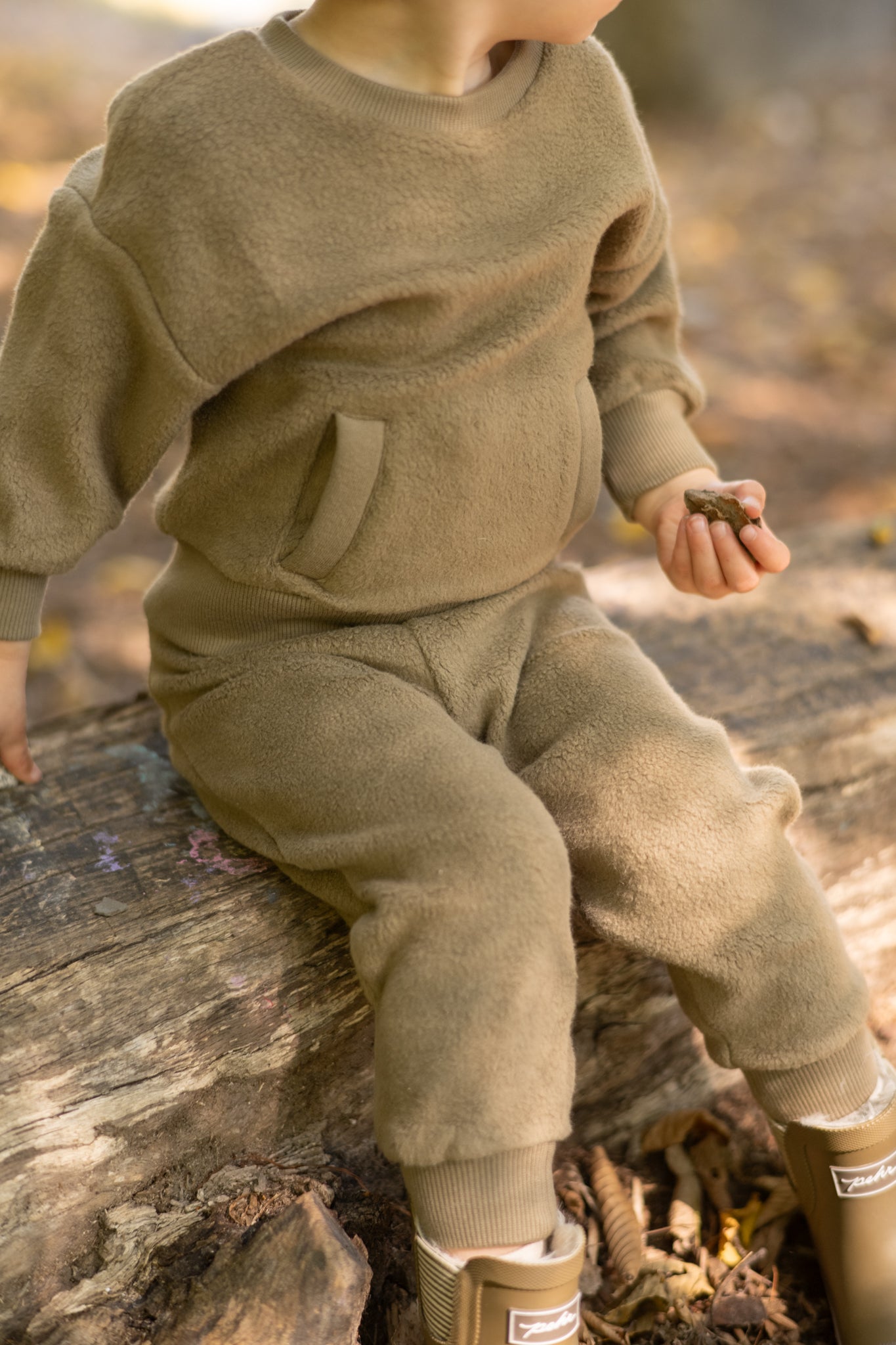 Pehr-Teddy Fleece Dropped Shoulder Sweatshirt-Moss-5