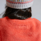 Teddy Fleece Dropped Shoulder Sweatshirt - Apple- Logo- Back