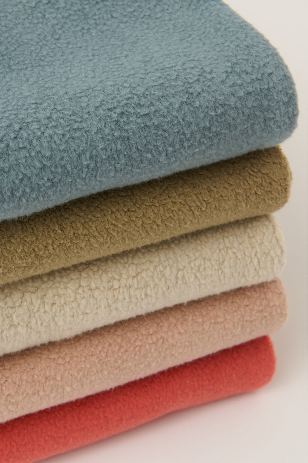 Teddy Fleece Dropped Shoulder Sweatshirt - Assortment Flat Lay- Up Close
