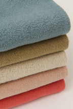Teddy Fleece Dropped Shoulder Sweatshirt - Assortment Flat Lay- Up Close