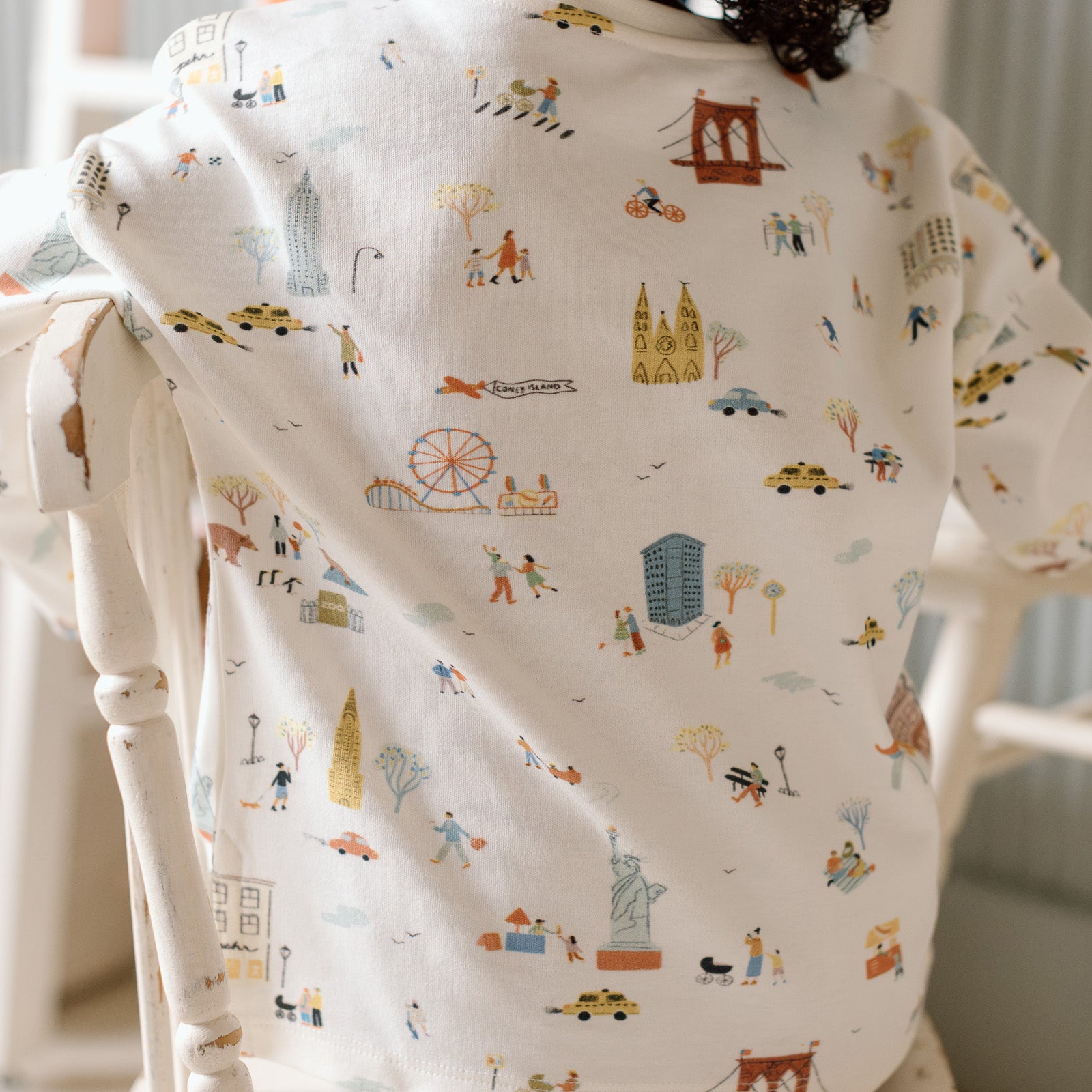 Pehr-Dropped Shoulder Long Sleeve Toddler Top-Explore New York-2