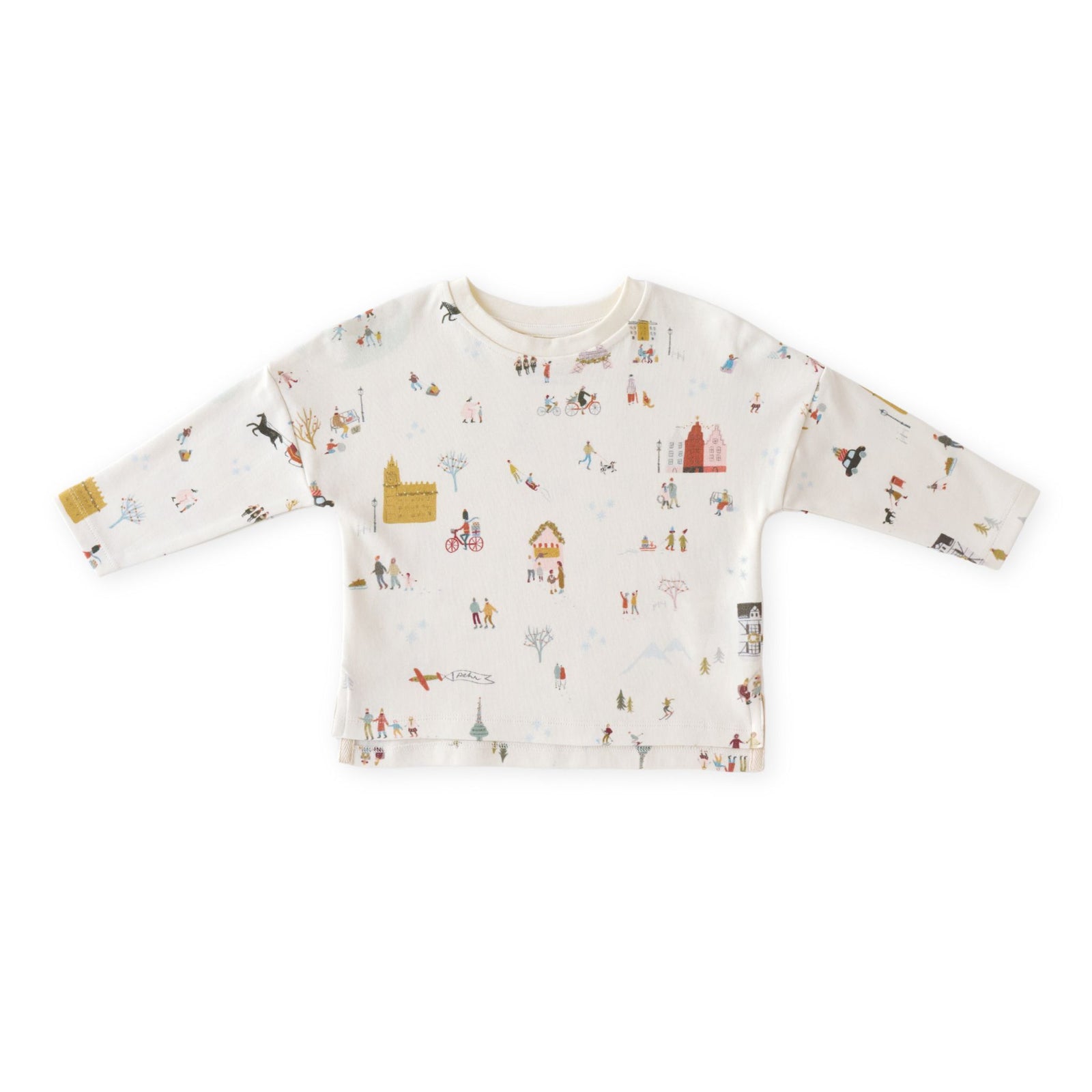 Dropped Shoulder Long Sleeve Toddler Top