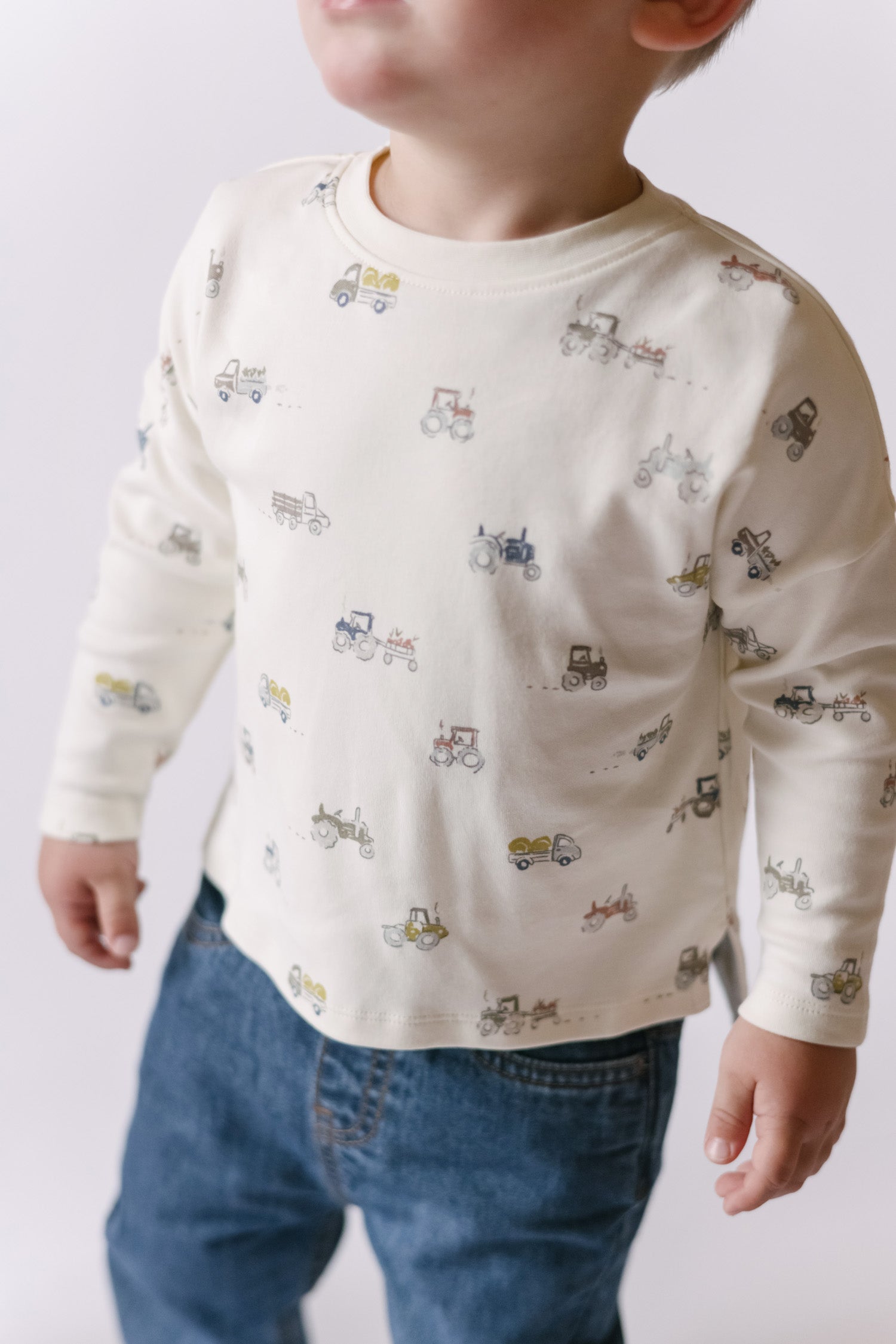 Dropped Shoulder Long Sleeve Toddler Top