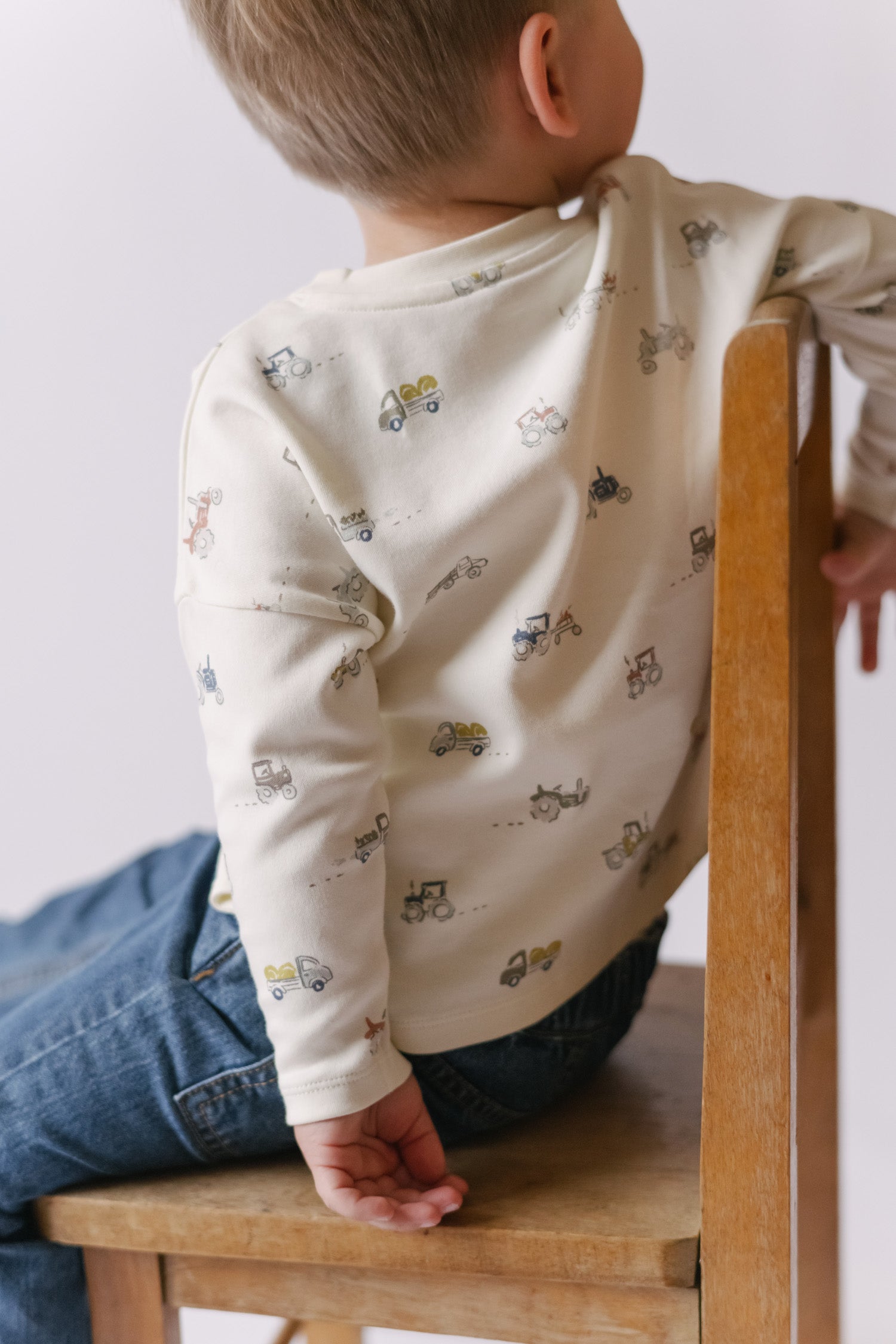 Dropped Shoulder Long Sleeve Toddler Top