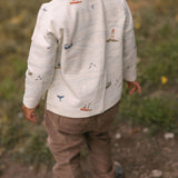 Dropped Shoulder Long Sleeve Toddler Top - High Seas