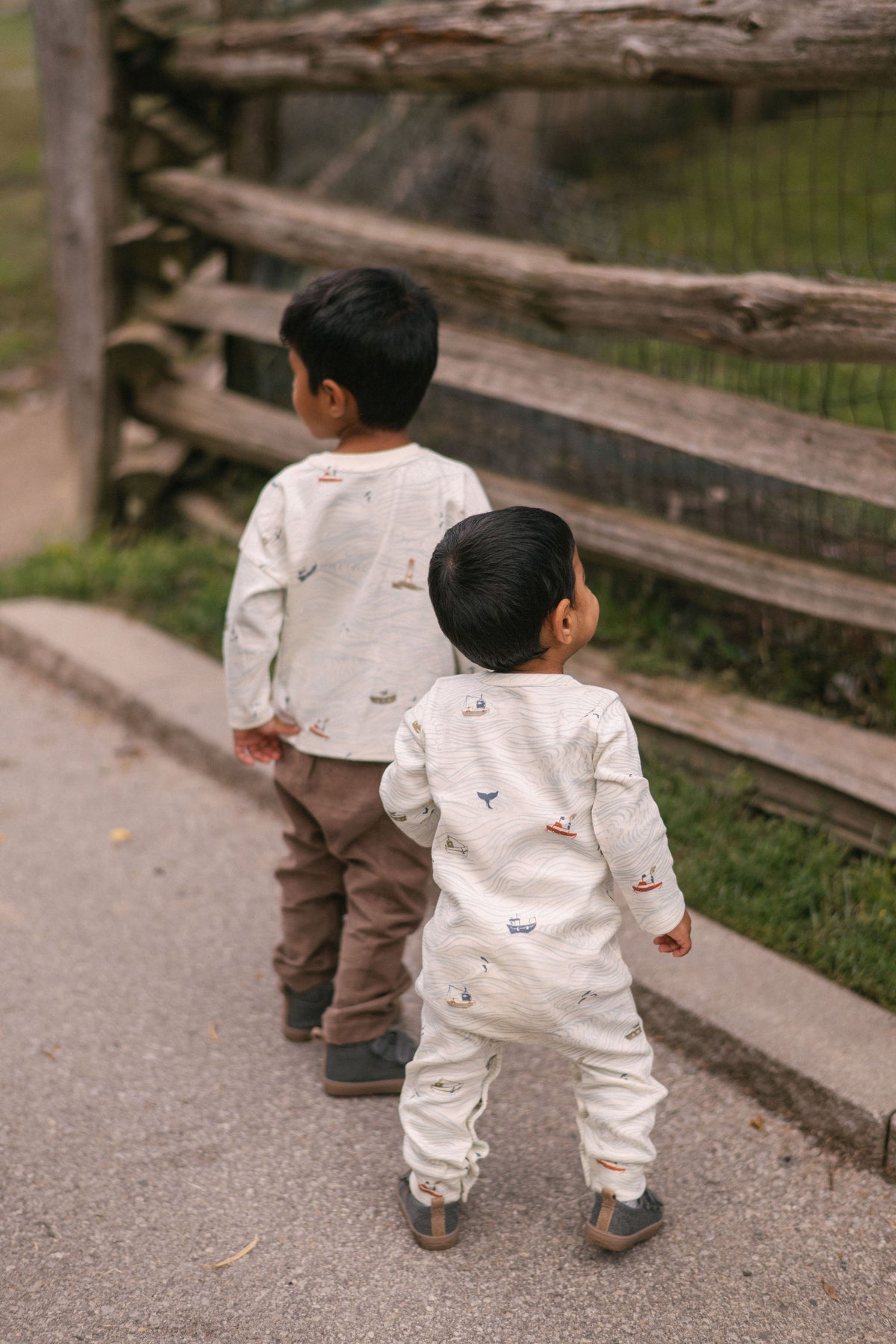 Dropped Shoulder Long Sleeve Toddler Top - High Seas