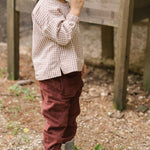 Pehr-Kids Gingham Long Sleeve Top-Thistle-4