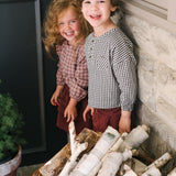 Pehr-Gingham Long Sleeve Top-Indigo-5