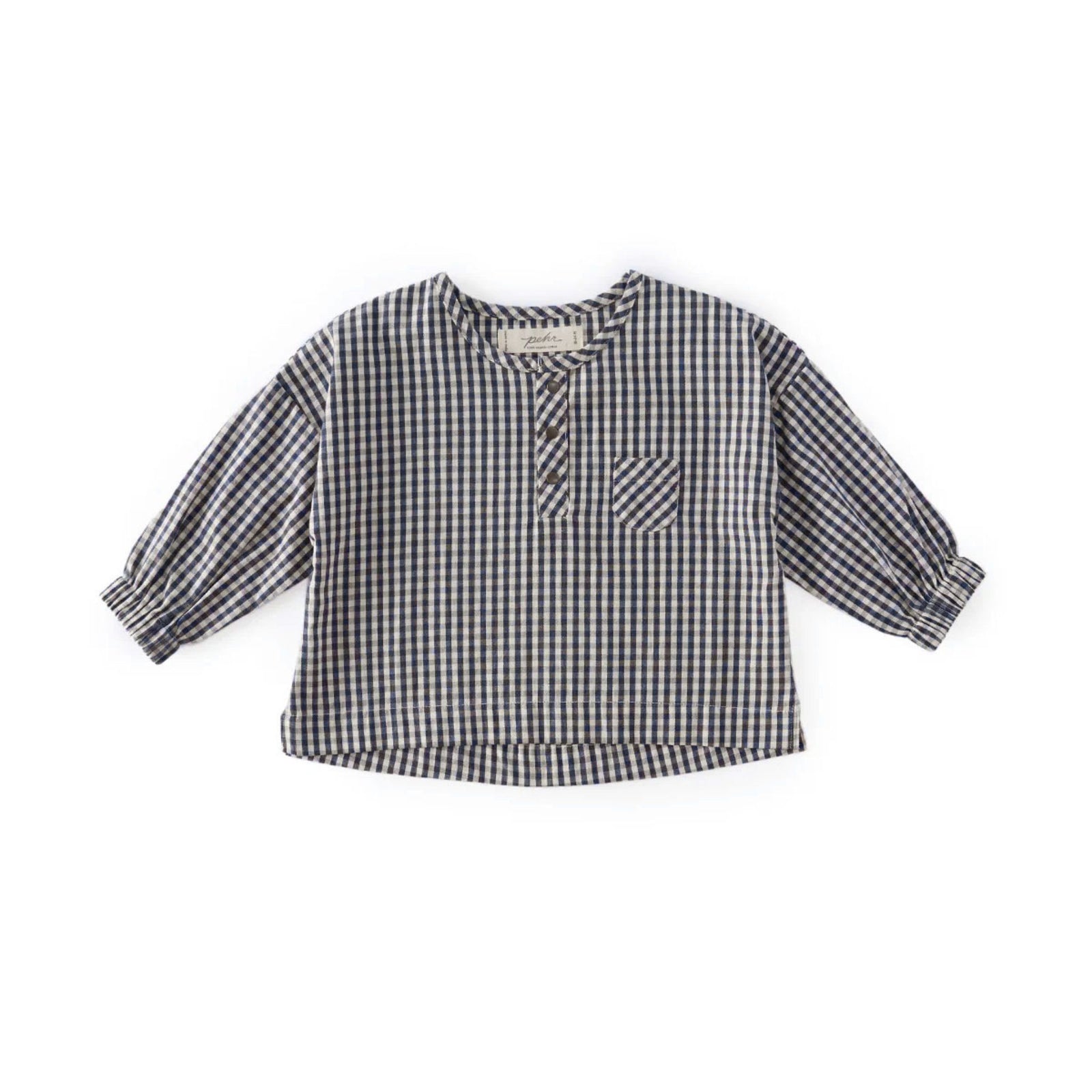 Kids Gingham Long Sleeve Top