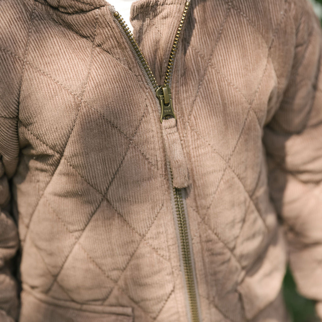 Pehr-Corduroy Kids Quilted Jacket-Portobello-2