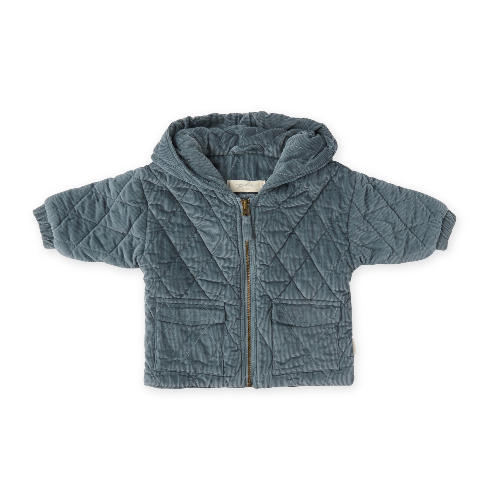 Corduroy Quilted Jacket - Harbor- Front