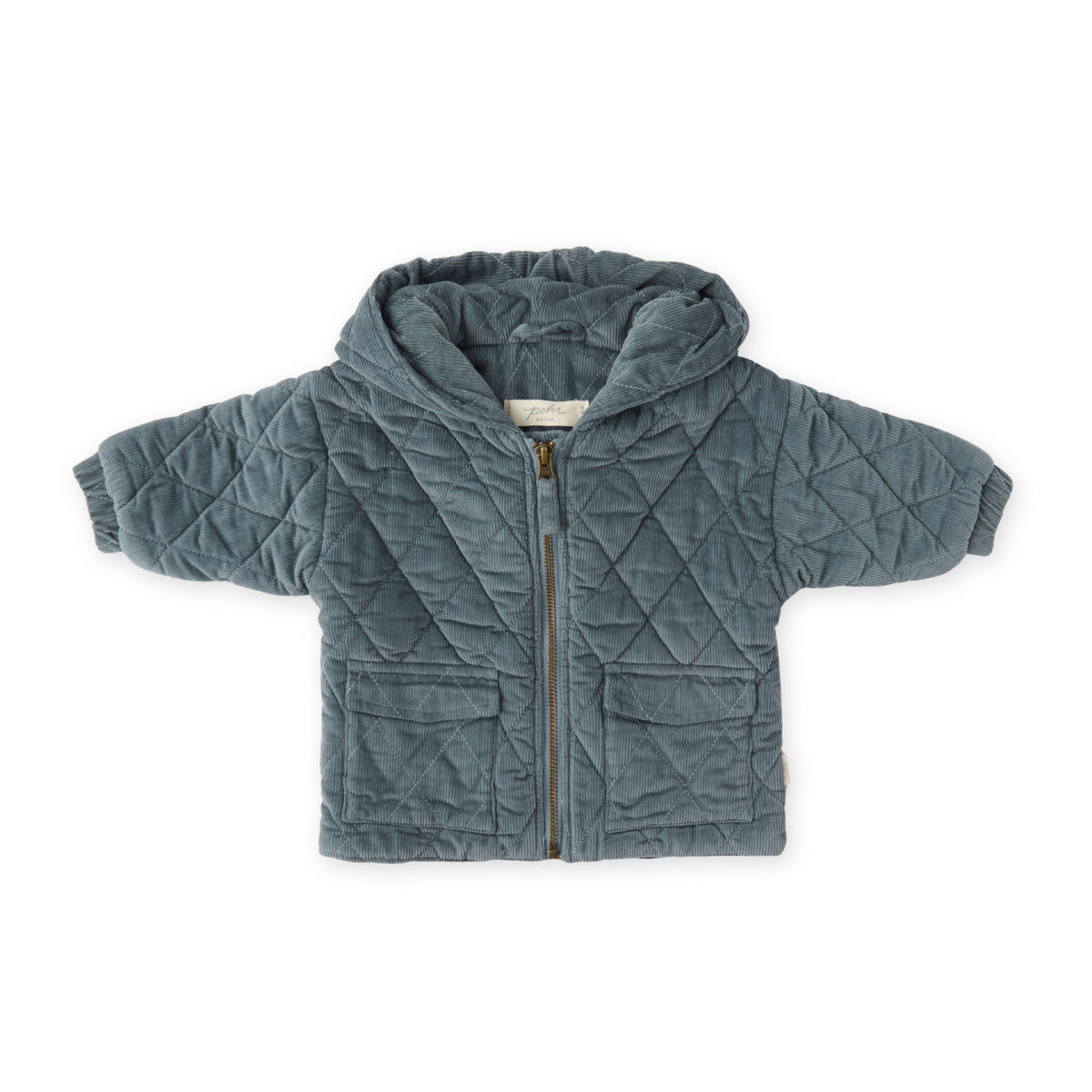 Corduroy Quilted Jacket - Harbor- Front