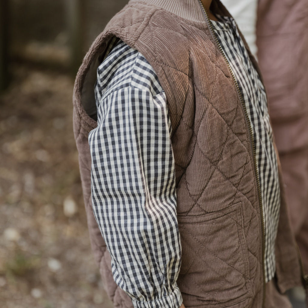 Pehr-Corduroy Kids Quilted Vest-Portobello-2