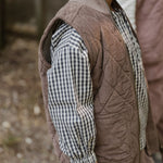Pehr-Corduroy Kids Quilted Vest-Portobello-2