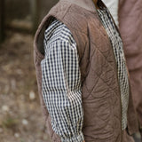 Pehr-Corduroy Kids Quilted Vest-Portobello-2