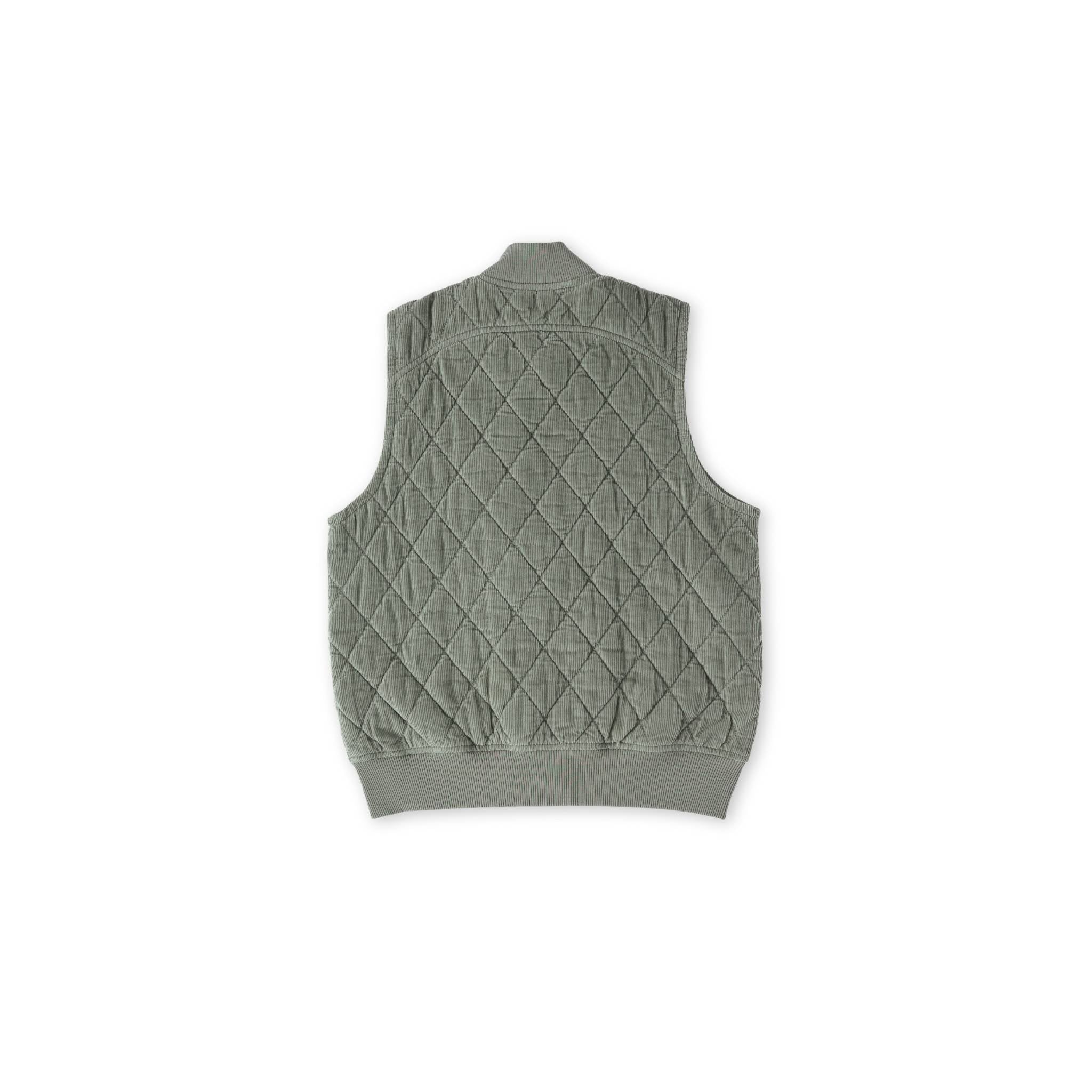 Pehr-Corduroy Kids Quilted Vest-Sage-5