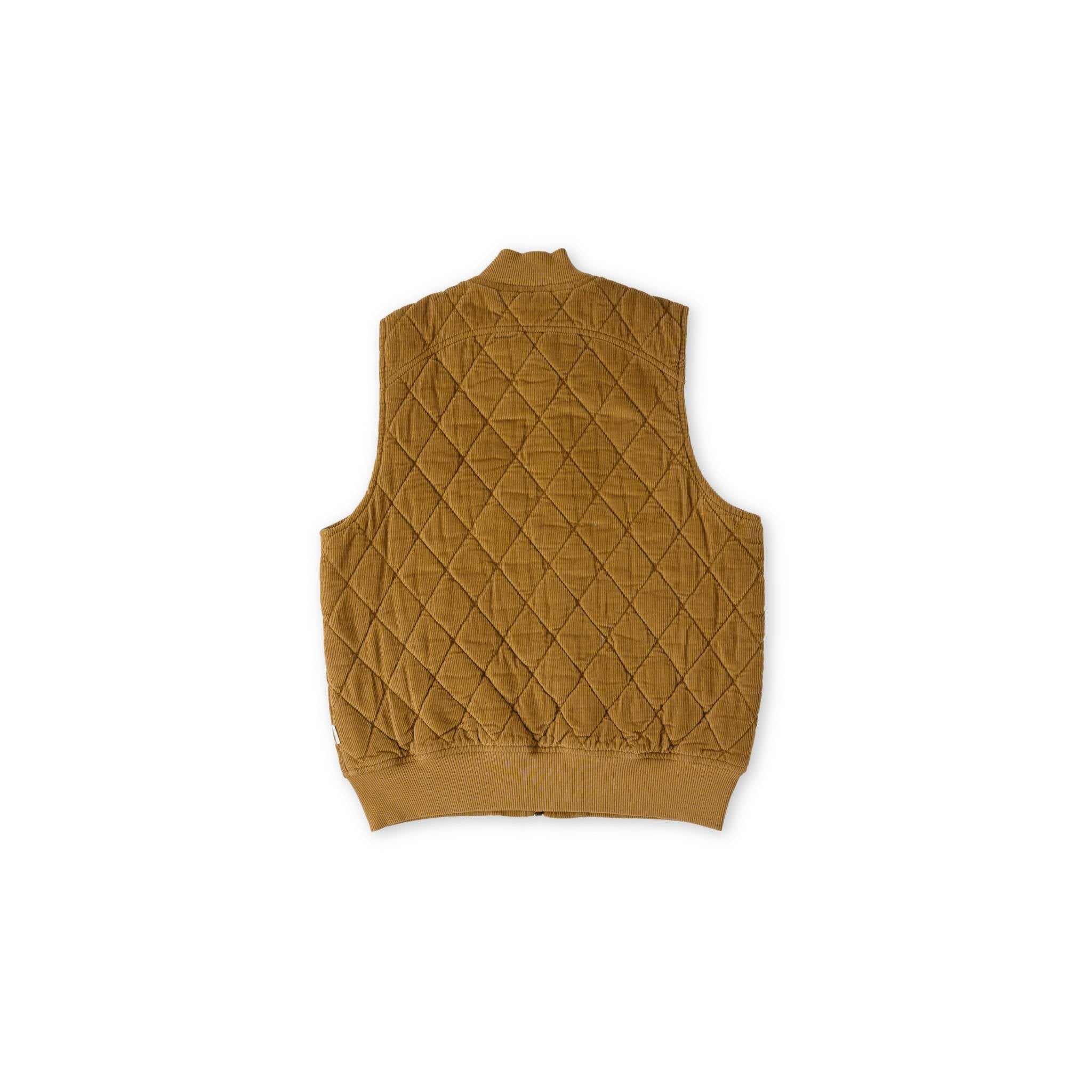 Pehr-Corduroy Kids Quilted Vest-Ochre-2