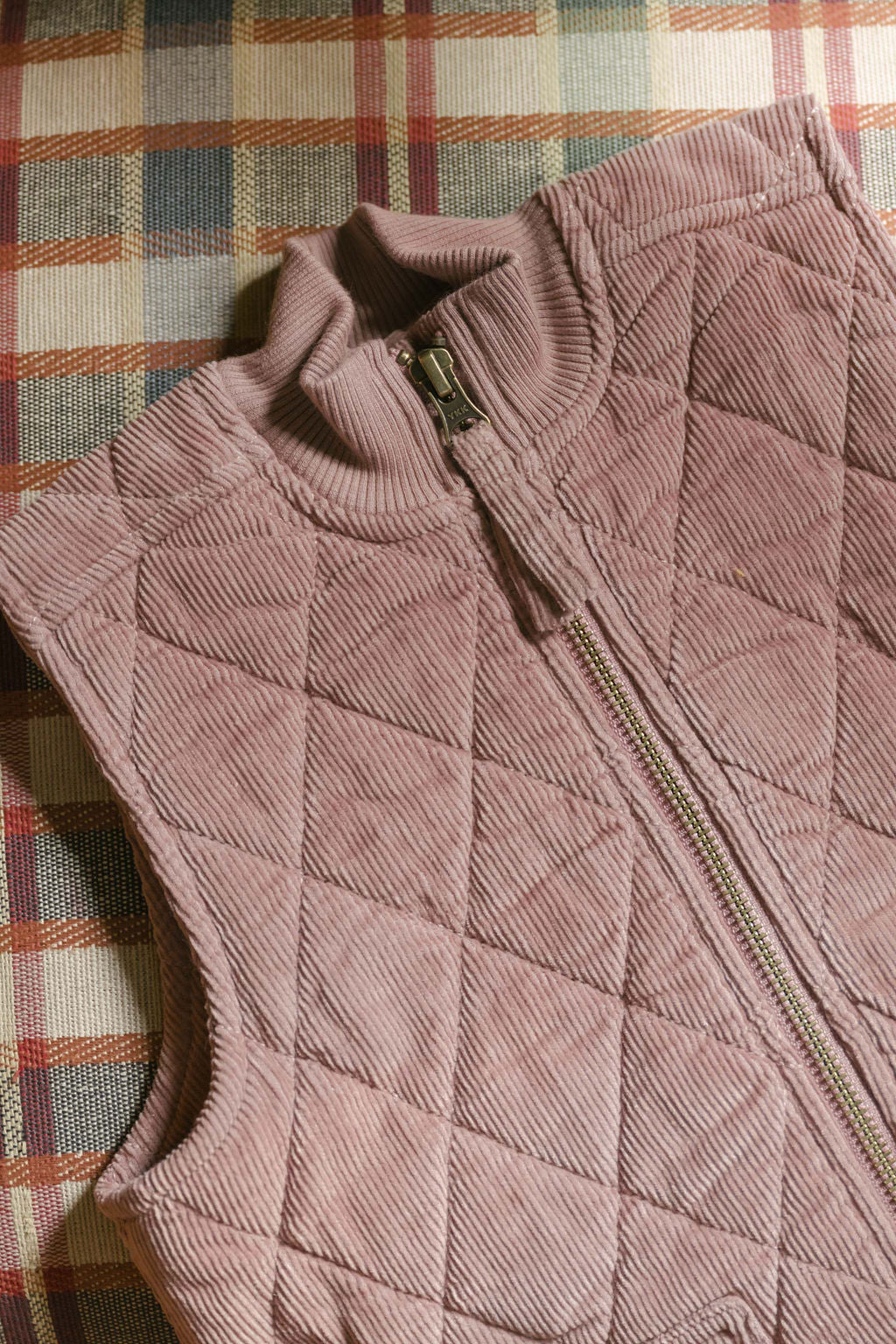 Pehr-Corduroy Kids Quilted Vest-Thistle-5