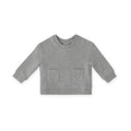 French Terry Pocket Sweatshirt - Heather Grey- Front