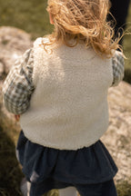 Sherpa Vest - Natural- Back Of Toddler