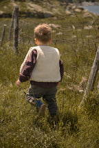 Sherpa Vest - Natural- Back of Toddler