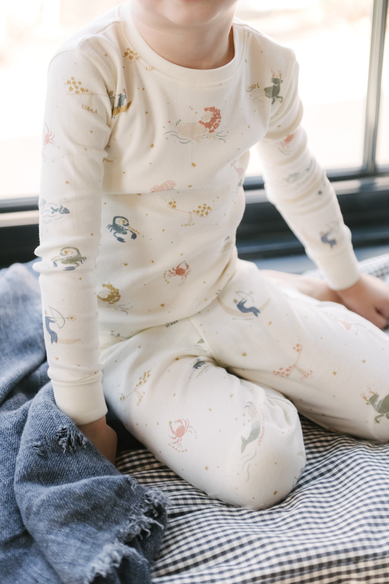 Pehr-Ribbed Toddler Pajama-Zodiac-3