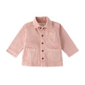 baby vintage twill baby chore jacket peony in pinks pattern