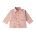 baby vintage twill baby chore jacket peony in pinks pattern