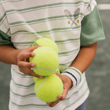 tennis dropped shoulder t shirt court side short sleeve