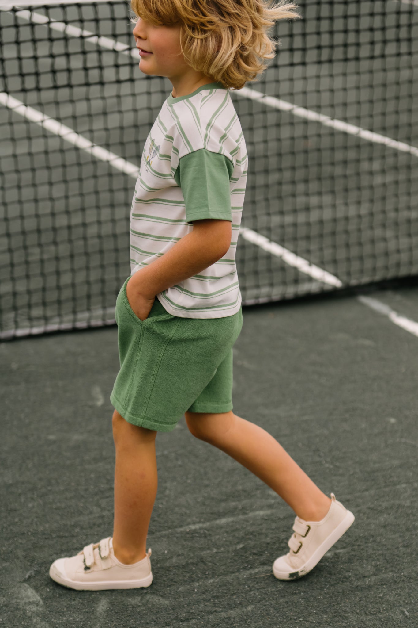tennis dropped shoulder t shirt court side short sleeve