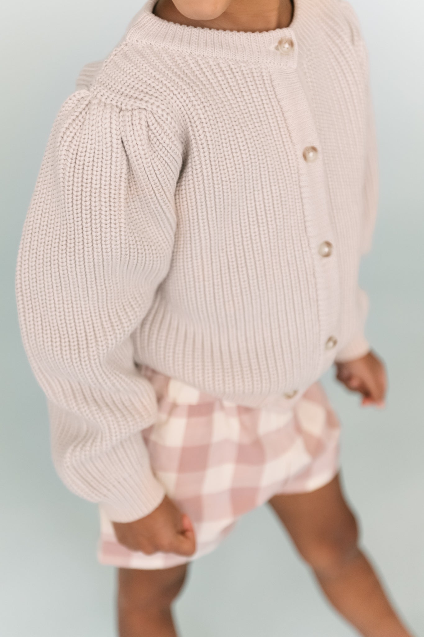 Pehr-Cotton Knit Toddler Cardigan-Stone-2