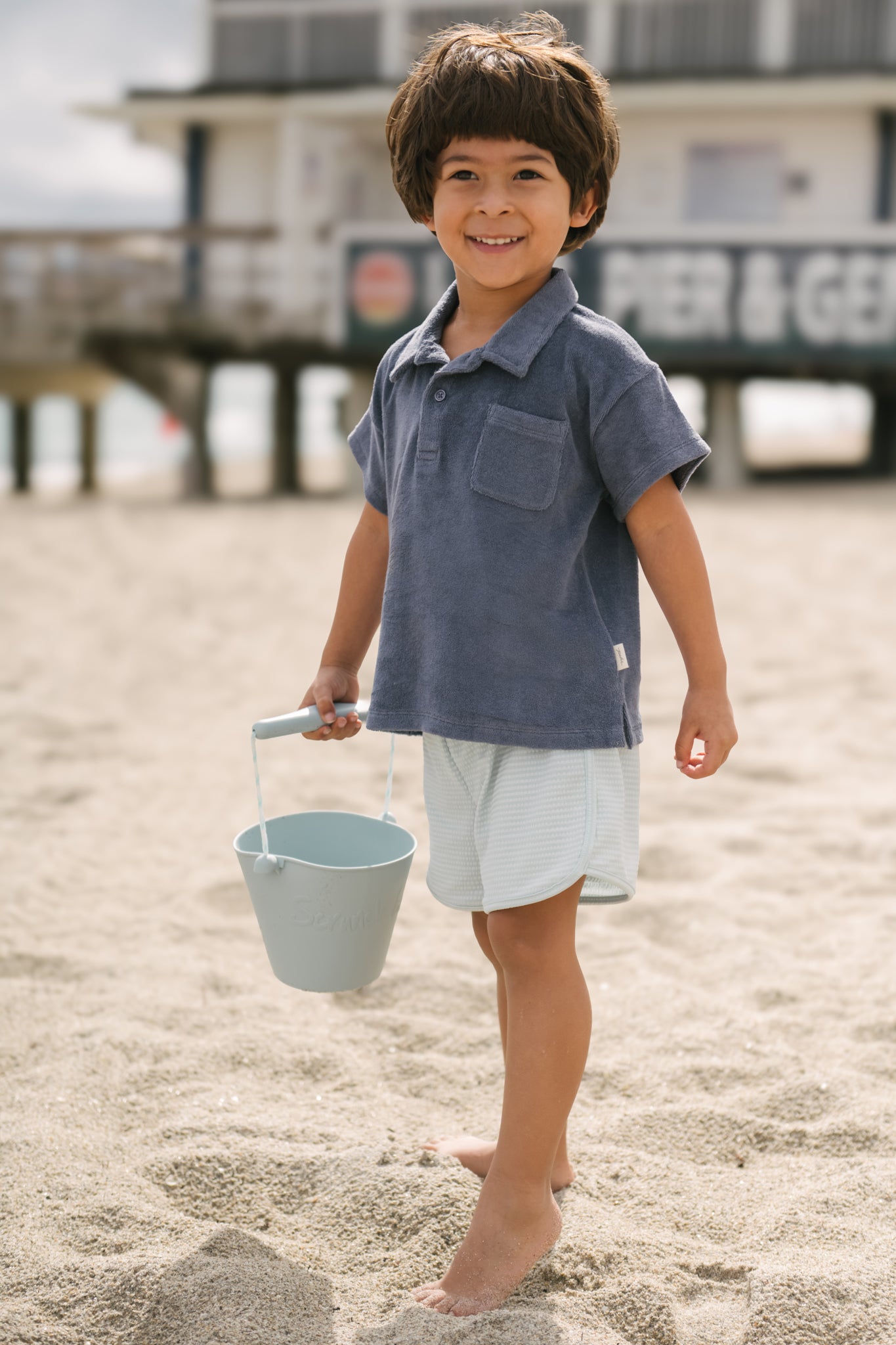 Classic Terry Polo - Ocean