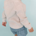 Pehr-Cotton Knit Toddler Sweater-Stone-2