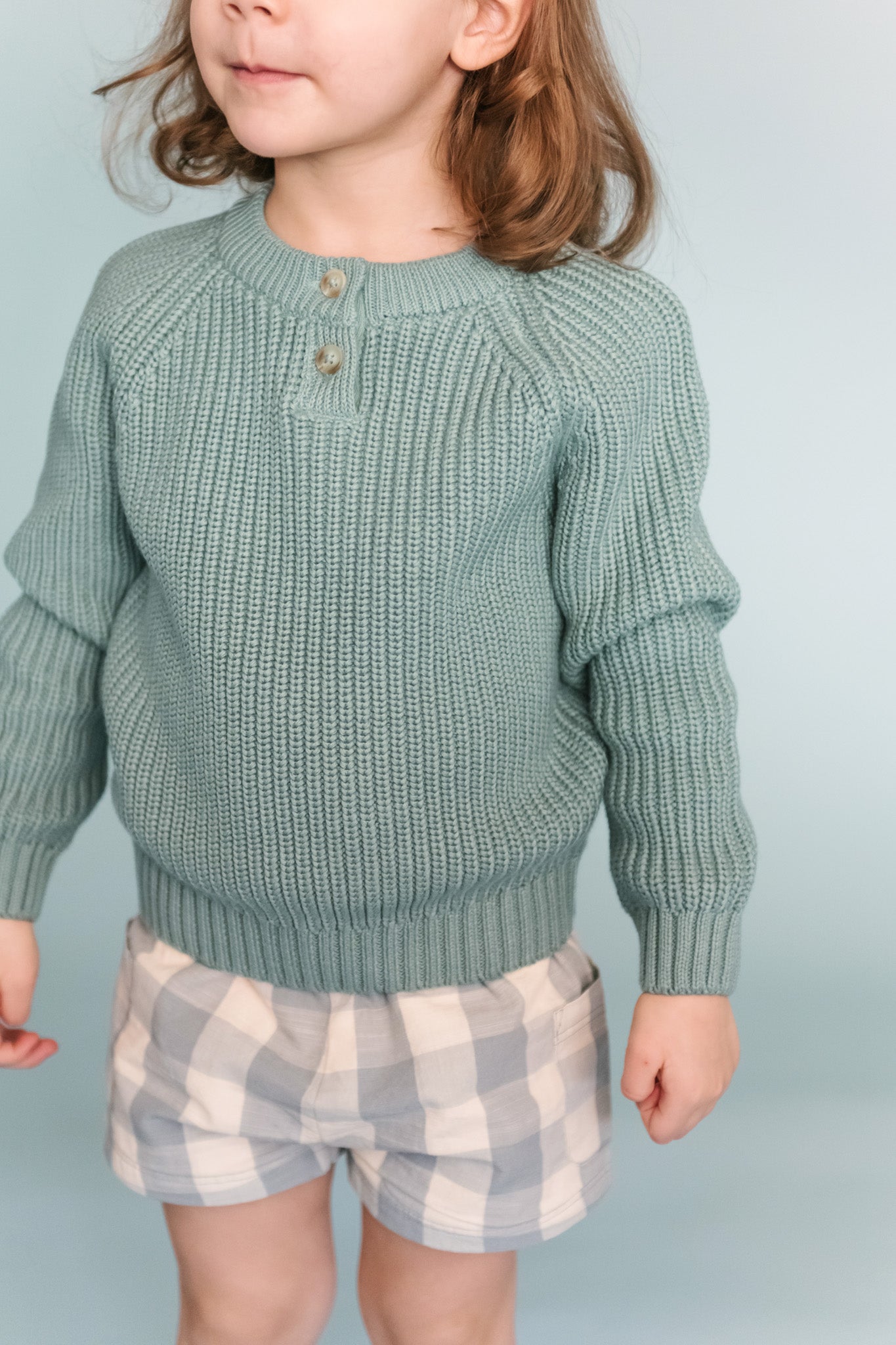 Pehr-Cotton Knit Toddler Sweater-Pond-4