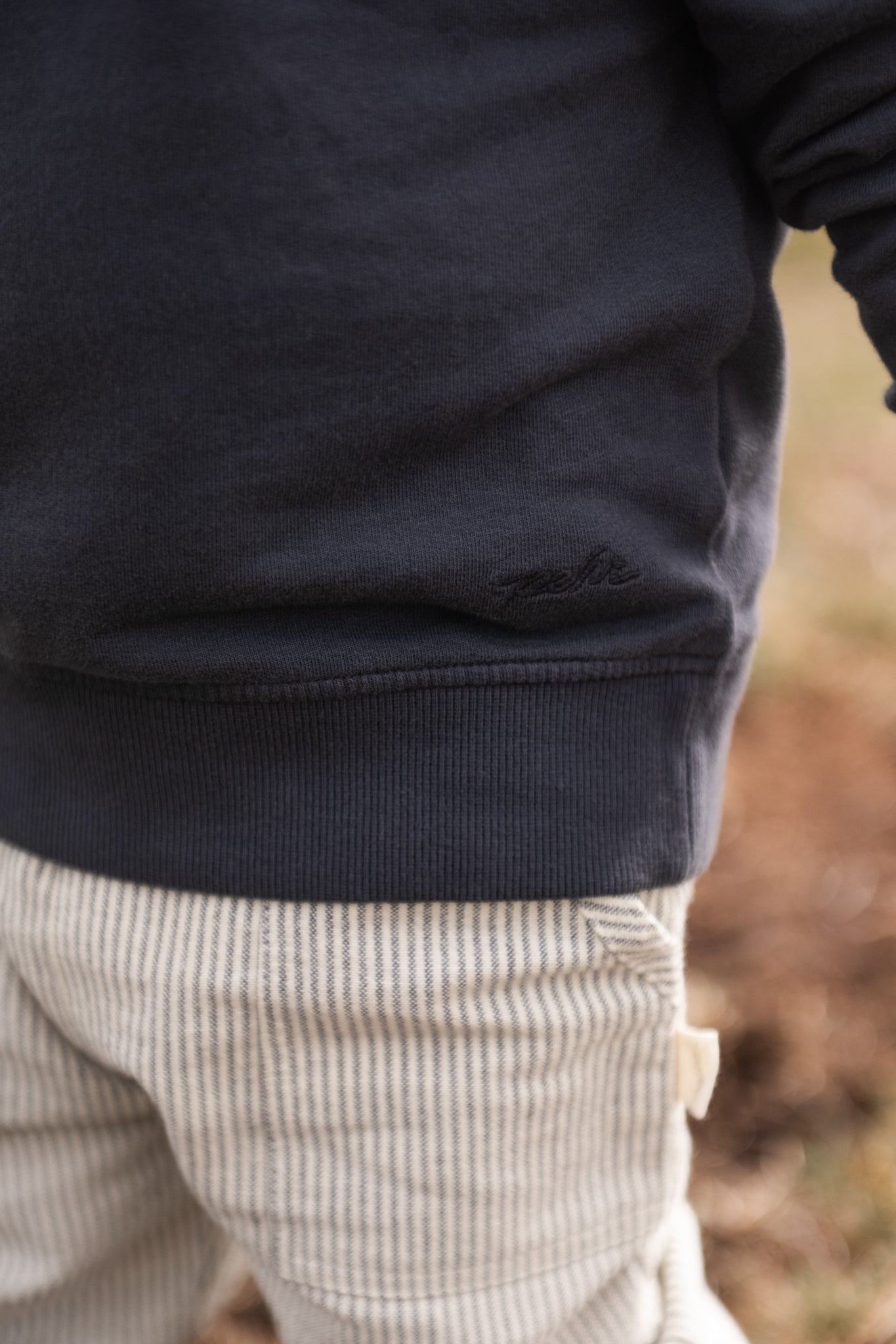 Pehr-French Terry 1/4 Zip Sweater-Ink Blue-4