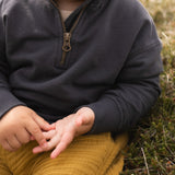 Pehr-French Terry 1/4 Zip Sweater-Ink Blue-5