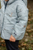 Sherpa Lined Storm Jacket - High Seas - Blue- Toddler- Side