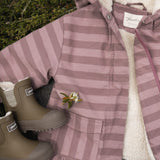 Pehr-Sherpa Lined Storm Jacket with Ruffle-Thistle Stripe-10