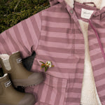 Pehr-Sherpa Lined Storm Jacket with Ruffle-Thistle Stripe-4