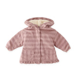 Pehr-Sherpa Lined Storm Jacket with Ruffle-Thistle Stripe-1