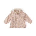 Sherpa Lined Storm Jacket with Ruffles - Wildflower- Front