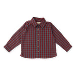 Gingham Button-up Shirt - Mulberry/Harbor- Front